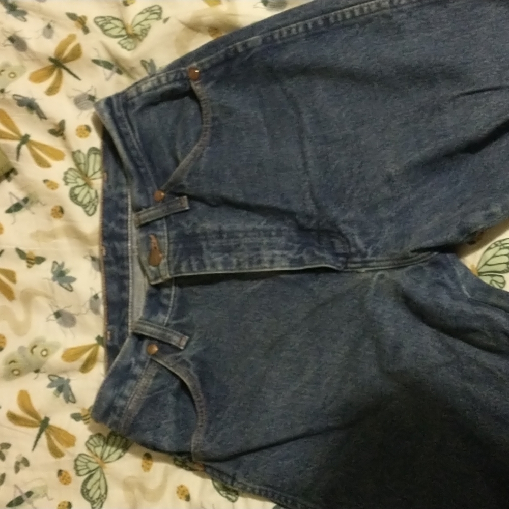 Wrangler classic high waisted straight leg jeans, size 7